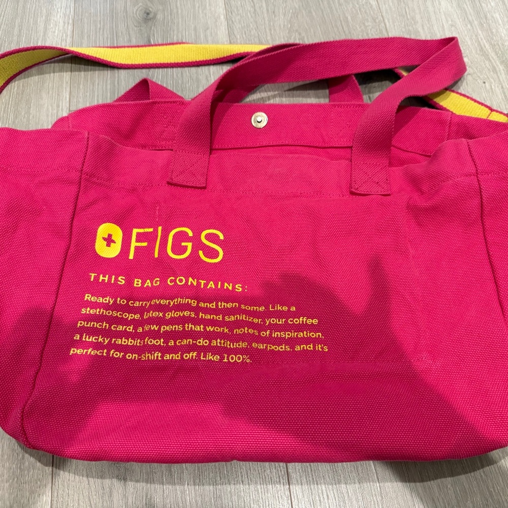 Figs hot pink tote